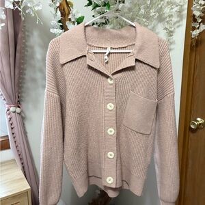 Paper Label Women's Maeve Pink Cardigan Sweater